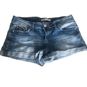 Eco Jeans Y2K shorts embezzled pockets low rise